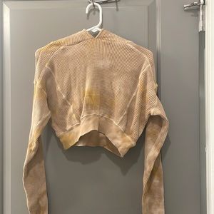 Lounge crop sweatshirt with matching bell bottom lounge pants